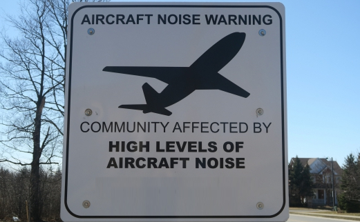 Aircraft Noise warning sign